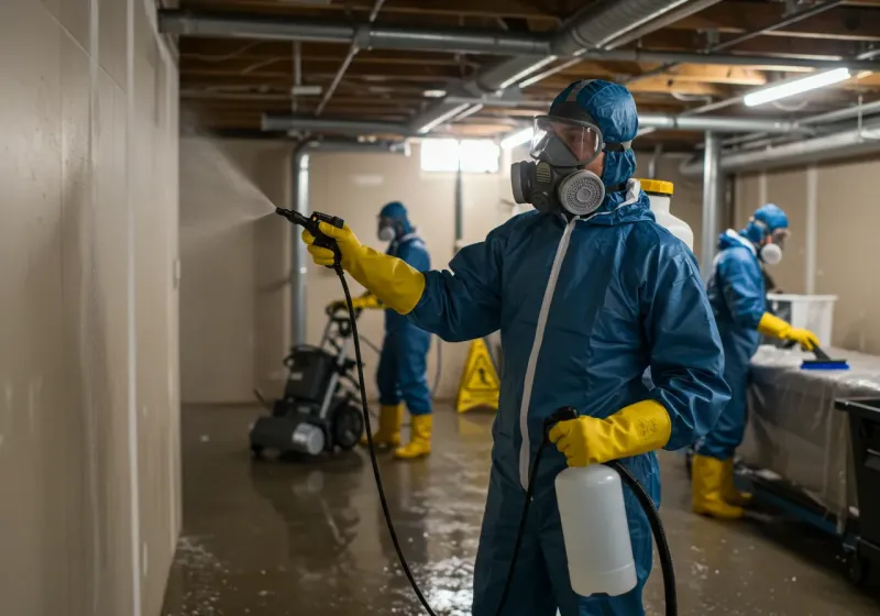 Basement Sanitization and Antimicrobial Treatment process in Collegeville, PA