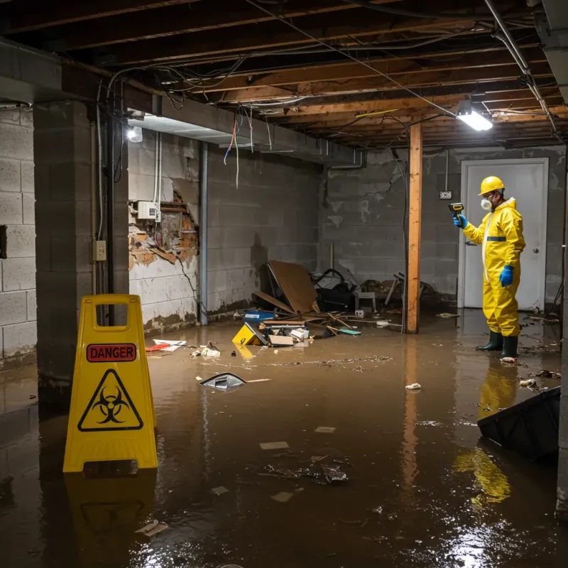 Flooded Basement Electrical Hazard in Collegeville, PA Property