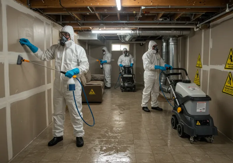 Basement Moisture Removal and Structural Drying process in Collegeville, PA